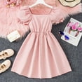 thumbnail image 3 of MJTBGFSWG Girls Dresses Size 10-12 Children Girls Short Sleeve Solid Summer Dance Party Dresses Clothes, 3 of 8