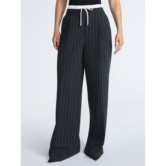 Scoop Women’s and Women’s Plus Double Waisted Pants, Sizes 0-26