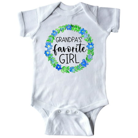 

Inktastic Grandpa s Favorite Girl Blue Flower Wreath Gift Baby Girl Bodysuit
