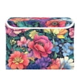 thumbnail image 7 of Yayeee Collapsible Storage Bin with Lid Fabric Closet Decorative Basket with Handles, Ethereal Floral Harmony, 7 of 7