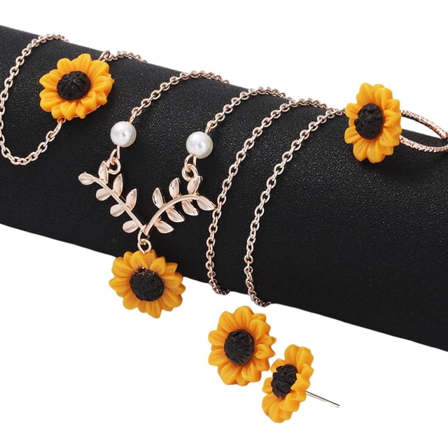 Conjunto de Joyas de flores de terre Yinane 5 Piezas Boho
