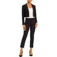 thumbnail image 2 of INSPIRE CHIC Women's Long Sleeve Open Front Notched Lapel Business Cropped Blazer Jackets XS Black, 2 of 6
