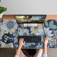 thumbnail image 4 of Long Mouse Pads for Desk,Pioneer Flower Floral Print Pattern Desk Mats on Top Of Desks, Desk Mouse Pad Extra Large with 3mm Non-Slip Base and Stitched Edge for Gaming,Office,Work,Home 47.3"x23.6", 4 of 6