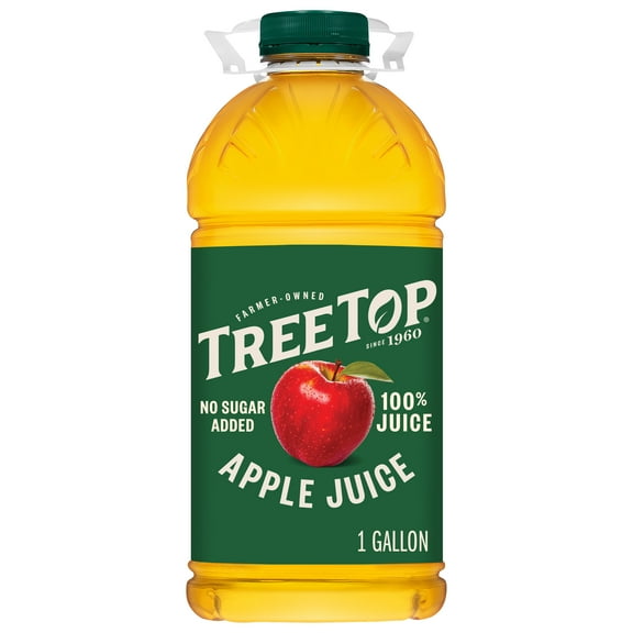Tree Top 100% Apple Juice, No Sugar Added, No High Fructose Corn Syrup, 128 fl oz