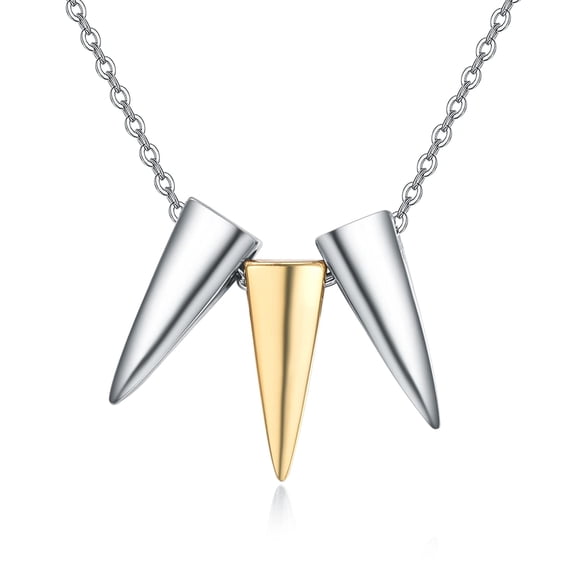 TANGPOET Valentines Day Gifts for Women Three Triangle Necklace for Women Sterling Silver Geometry Pendant Necklace Triangle Jewelry Anniversary Birthday Gift for Wife Her Mom