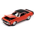 thumbnail image 5 of Johnny Lightning 1/64 Scale 1969 Chevrolet Camaro SS Orange and 1967 Chevrolet Camaro SS Royal Plum Diecast Model Car Set of 2, 5 of 5