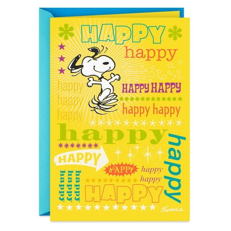 Hallmark Peanuts Birthday Card (Snoopy Happy Dance)