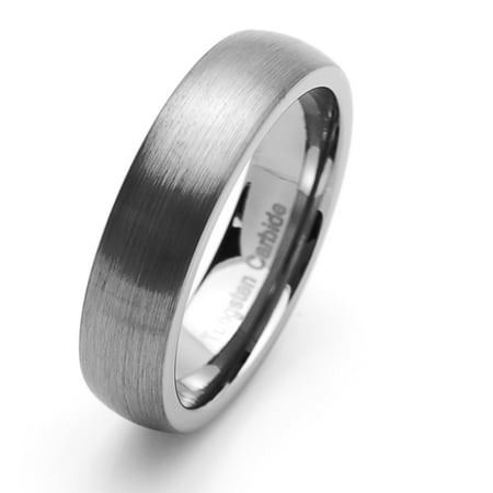 Men Women Tungsten Carbide Wedding Band Ring 6mm Comfort Fit Classic Domed Ring For Men & (Best Wedding Shoes Comfort)