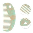 thumbnail image 2 of Unique Bargains 1 Pc Semicircular-shape Hair Comb Light Green Acetate Sheet, 2 of 5