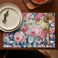 thumbnail image 5 of Pioneer Flower Floral Print Pattern Summer Placemats Table Placemats Set Of 4-Linen Kitchen Washable Placemats Table Mats 12x18 Inch Non-Slip Heat Resistant, 5 of 5