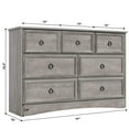 thumbnail image 6 of LGHM 3 Piece Bedroom Dresser Set, 7 Drawer Double Dresser, 2 Drawers Nightstand set of 2, Gray, 6 of 11