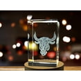 thumbnail image 2 of Taurus Zodiac Sign 3D Engraved Crystal Keepsake Gift, 2 of 5