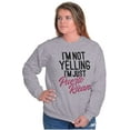 thumbnail image 5 of Puerto Rican Funny Yelling Boricua Women Crewneck Sweatshirt Brisco Brands M, 5 of 5