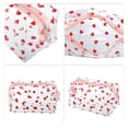 thumbnail image 3 of 1 Pc Bolsa de Maquillaje de Corazón Transparente Portátil para Vacaciones y Viajes de Negocios Rojo, 3 of 4