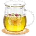 thumbnail image 1 of Taza de Té de Vidrio, Grande 500 ml, Taza con Colador y Tapa de Vidrio, Infusor de Te Adecuado para Preparar Té Negro, Bebidas, Café Helado y Bolsitas de Té, 1 of 4
