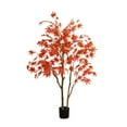 thumbnail image 1 of 3.9ft/4.9ft/5.9ft Autumn Maple Artificial Tree Tall Fake Potted Fall Tree With Planter Large Faux Tree Indoor For Farmhouse Home Wedding Floor, 1 of 8