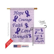 Breeze Decor 15080 Hope, Faith, Courage 2-Sided Vertical Impression House Flag - 28 x 40 in.