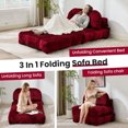 thumbnail image 2 of Centilab Folding Sofa Bed, Convertible Sleeper Chair with Pillow, Foldable Floor Sofa Couch, Portable Futon Mattress with Back Support for Living Room Bedroom Guest Room, Single Red, 2 of 9