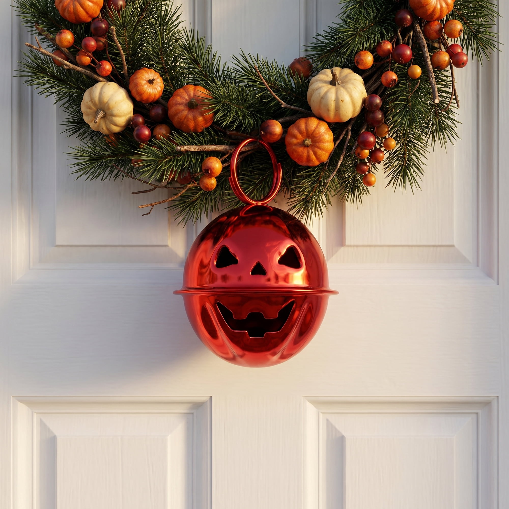 Unique Bargains 10Pcs Pumpkin Halloween Craft Round Bells Red 0.9"L x 0.9"W x 0.9"H