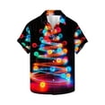 thumbnail image 5 of JURANMO Purses For Women Clearance Big and Tall Hawaiian Shirts for Men Funny Christmas Tree Graphic Tees Tops Casual Button Down Short Sleeve Blouse Tropical Vacation Holiday Beach Shirt Black L, 5 of 6
