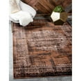 thumbnail image 6 of Unique Loom Imperial Rectangular Distressed Contemporary Area Rugs, Chocolate, 6 of 6