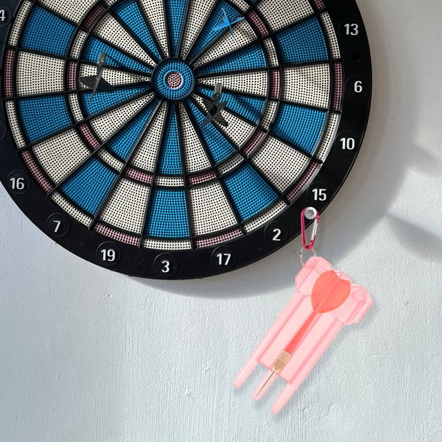 LITINKIMI 1Set Pink Plastic Dart Case for Secure Transportation and Storage with Portable Design 17.0x8.5x3.0in