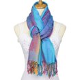 thumbnail image 3 of ORUYROP Fleurs Colorées Jacquard Coton pashmina Femmes Châle Enveloppant à Franges Écharpes, 3 of 5
