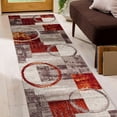 thumbnail image 4 of World Rug Gallery Abstract Circle Multi 2'x7'3" Runner Rug, 4 of 5