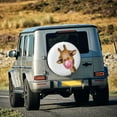 thumbnail image 5 of Salouo Funny Giraffe Blowing Bubble Print Spare Tire Cover 14-17 inch Spare Tire Protector Universal Tough Tire Wheel Cover for Trailer SUV and Truck-16 inch, 5 of 6
