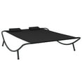 thumbnail image 1 of vidaXL Outdoor Lounge Bed Fabric Black, 1 of 5