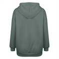 thumbnail image 5 of Women's Quarter Zip Hoodie,Soft Pullover Sweatshirt with Adjustable Hood,Long Sleeve Casual Streetwear for Everyday, Solid Color Comfortable Hooded Top for Women, Trendy Zip Up Design Blackish Green, 5 of 7