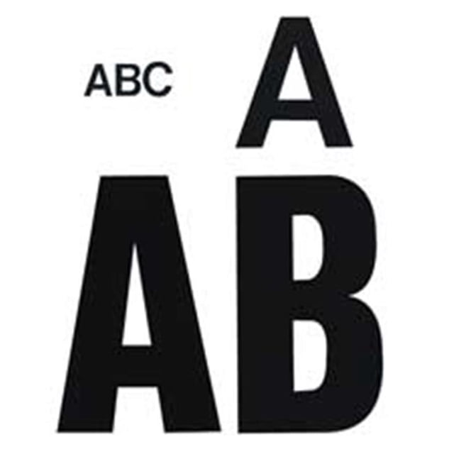 Chartpak Vinyl Numbers-Letters- .50in.- White