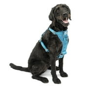 Kurgo Tru-Fit Smart Harness, Dog Harness, Pet Walking Harness, Quick Release Buckles, Front D-Ring for No Pull Training, Includes Dog Seat Belt Tether (Blue, Large)