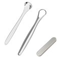 thumbnail image 1 of Paquete de 2 raspadores de lengua, útil limpiador de lengua quirúrgico de acero inoxidable para adultos y niños, raspadores de lengua profesionales para reducir el mal aliento, ayuda, 1 of 5