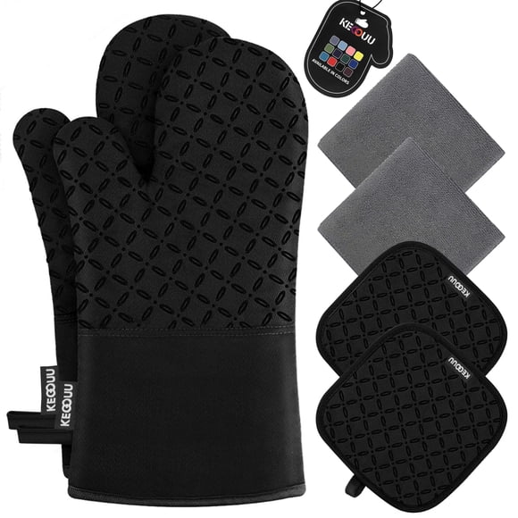 Juego de guantes y soportes para ollas KEGOUU de alta resistencia al calor