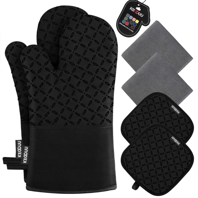 Juego de guantes y soportes para ollas KEGOUU de alta resistencia al calor