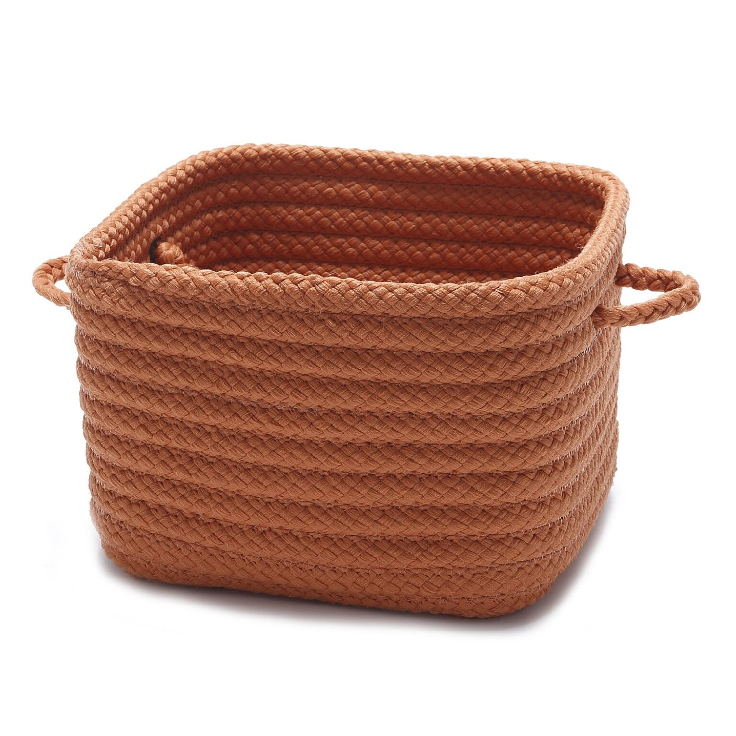 12" Orange Handmade Braided Basket