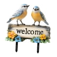 thumbnail image 2 of Letrero de PVC con diseño de pájaros de bienvenida para jardín, escultura de pájaro, decoración de , patrón de doble cara, colorido para, 2 of 8