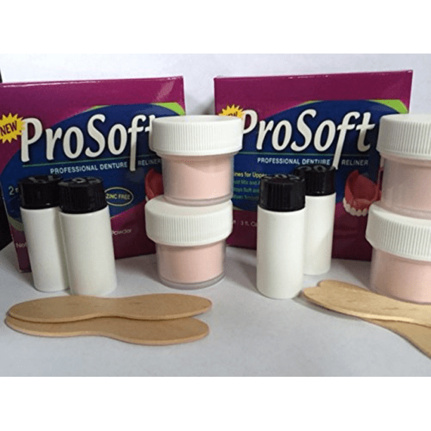 ProSoft Denture Reliner 4 Relines for Loose Dentures, Soft Denture