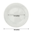 thumbnail image 3 of Efavormart 10 Pack | 10" Clear Beaded Rim Plastic Dinner Plates, Disposable Round Party Plates, 3 of 11
