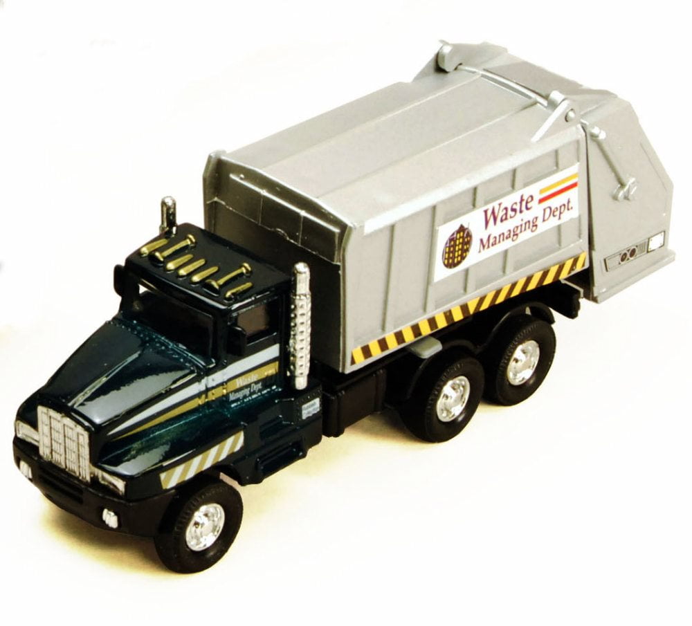 Garbage Truck, Metallic Green Showcasts 9911DG 6 Inch Scale Diecast
