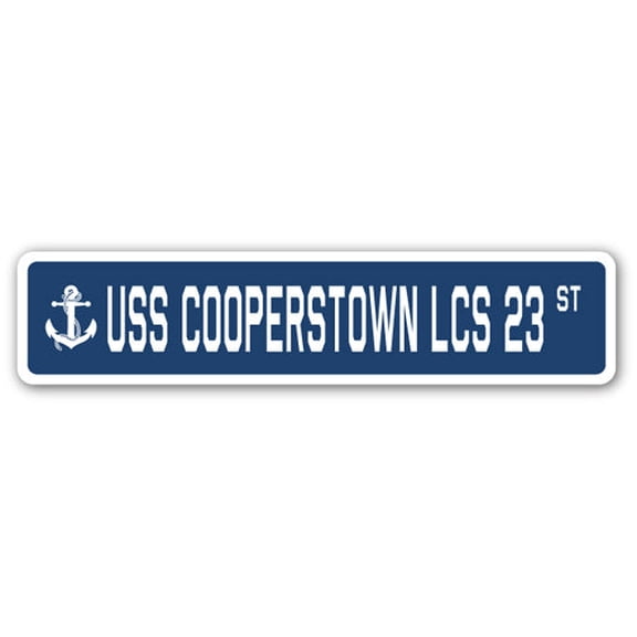 USS COOPERSTOWN LCS 23 Street Sign us navy ship veteran sailor gift
