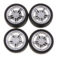 thumbnail image 1 of 3x Ruedas Delantera Y Trasera de Plástico de 40 Mm con 5 Y Neumáticos de Goma para Coche RC, de 4, 1 of 8