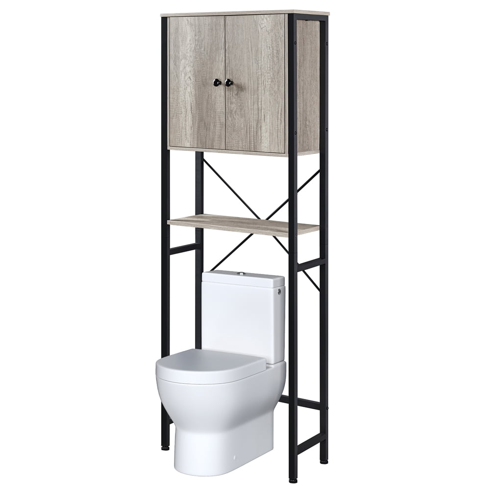 SmileMart 3 Tier Over the Toilet Storage Shelf for Toilet, Gray