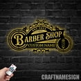thumbnail image 3 of Craftnamesign Custom Barber Shop Metal Sign LED Light, Barber Sign, Barber Shop Decor, 3 of 5