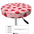 thumbnail image 4 of Xecao's Strawberry Print Stool Covers offer stylish, washable protection for PU round bar stools, perfect for home or commercial use., 4 of 7