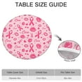 thumbnail image 6 of Pink Breast Cancer and Pioneer Flower Love Round Fitted Tablecloth with Elastic Edge,Dining Table Cover Waterproof,Outdoor Round Tablecloth for Camping,Dining,Indoor and Outdoor, 6 of 7