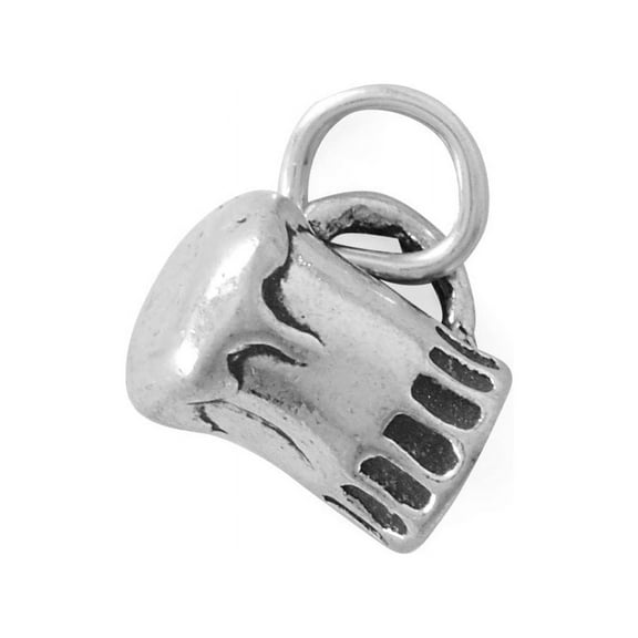 Beer Mug Charm Sterling Silver