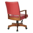 thumbnail image 4 of Deluxe Wood Bankers Chair in Red Faux Leather, 4 of 6
