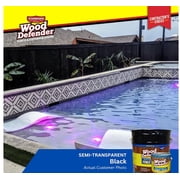 Wood Defender Semi-Transparent Fence Stain BLACK 5-gallon